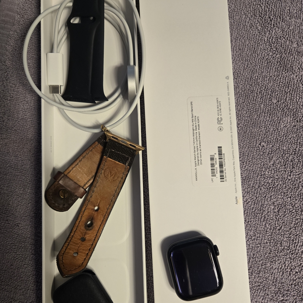 Apple Watch with Black and Brown Bands